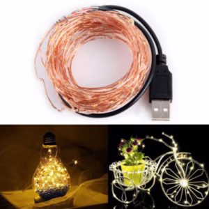 ไฟหิ่งห้อย USB 5V ทองแดง 10เมตร-1163