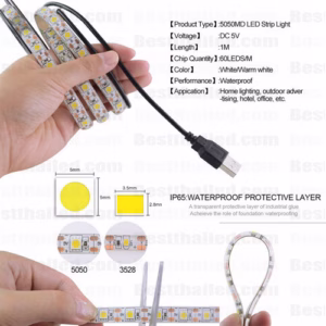 ไฟ Led เส้น USB 5V สีเดียว กันน้ำ ip65-2058