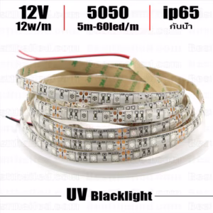ไฟ Led เส้น Blacklight UV 5050 60Leds/m 12V กันน้ำ ip65-0