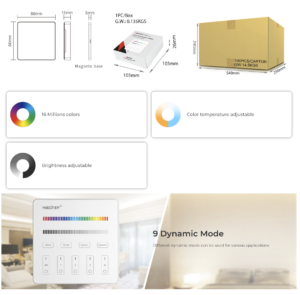 Panel Remote Touch ติดผนัง Mi-light Miboxer RGB/RGBW 4 Zone (B3)