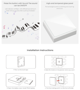 Panel Remote Touch ติดผนัง Mi-light Miboxer RGB/RGBW 4 Zone (B3)