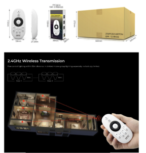 Remote Mi-light Dual Tone/DImmer 4 zone 2.4Ghz (FUT007)