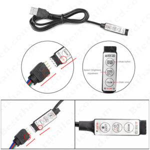 Control USB RGB 5V 3key Mini-2076