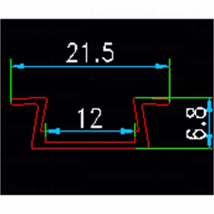 รางไฟเส้น USlimW ปีก 1m ชุดขุ่น-2342