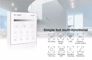Touch Panel Remote RF 2.4ghz Wall Dimmer 4 Zone Mi-light-2416