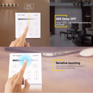Touch Panel Remote RF 2.4ghz Wall Dimmer 4 Zone Mi-light-2412