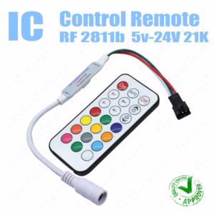 ชุด Control Remote RF 21key ไฟ Led เส้น วิ่ง IC 2811-2812 5V-12V-0