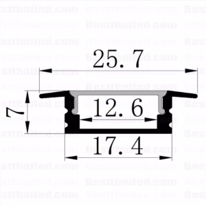 รางไฟ led UWB 1m ชุดขุ่น-2889