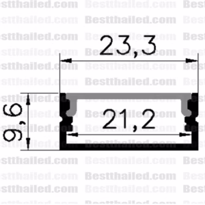 รางไฟ led CB 1m ชุดขุ่น-2899