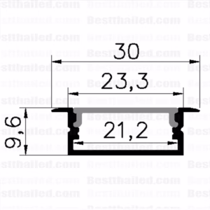 รางไฟ led CWB 1m ชุดขุ่น-2904