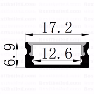 รางไฟ led UB 1m ชุดขุ่น-2887