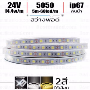 ไฟ led เส้น 24v กันน้ำ waterproof led strip