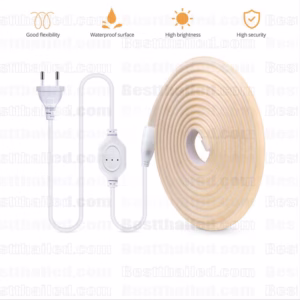 ชุด ไฟ Led สายอ่อนขุ่น แบบไม่เห็นเม็ดไฟ COB 220V ตัดได้ทุกๆ50cm-3080