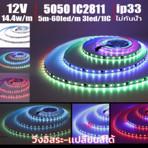 ไฟ Led เส้น วิ่ง เปลี่ยนสี IC