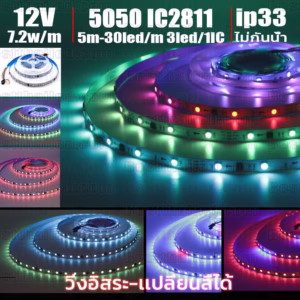 ไฟ Led เส้น วิ่ง เปลี่ยนสี