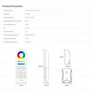 Remote Mi-light RGB+CCT 6 zone 2.4Ghz (FUT089s)-3443