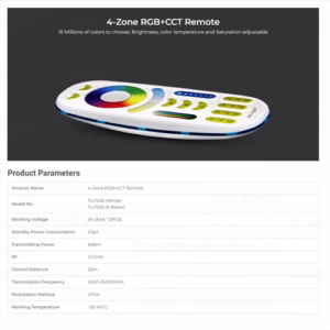 Remote Mi-light RGB+CCT 4 zone 2.4Ghz (FUT092)-3460