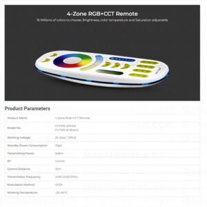 Remote Mi-light RGB+CCT 4 zone 2.4Ghz (FUT092)-3460