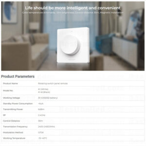 Rotating Panel Remote Mi-light Dual Tone/DImmer 2.4Ghz (K1)-3490