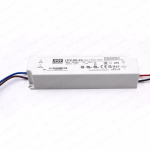 หม้อแปลง 24V สวิทชิ่ง Meanwell กันน้ำ ip67 60W 2.5A lpv-60-24-3565