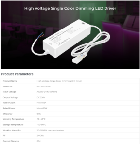 Led Dimmer Control 220V 2.4ghz Miboxer (HF1-P400V220)