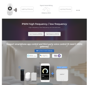 LED Dimmer Dual Tone Control Multizone 2in1 12A RF Miboxer (Fut035S+)